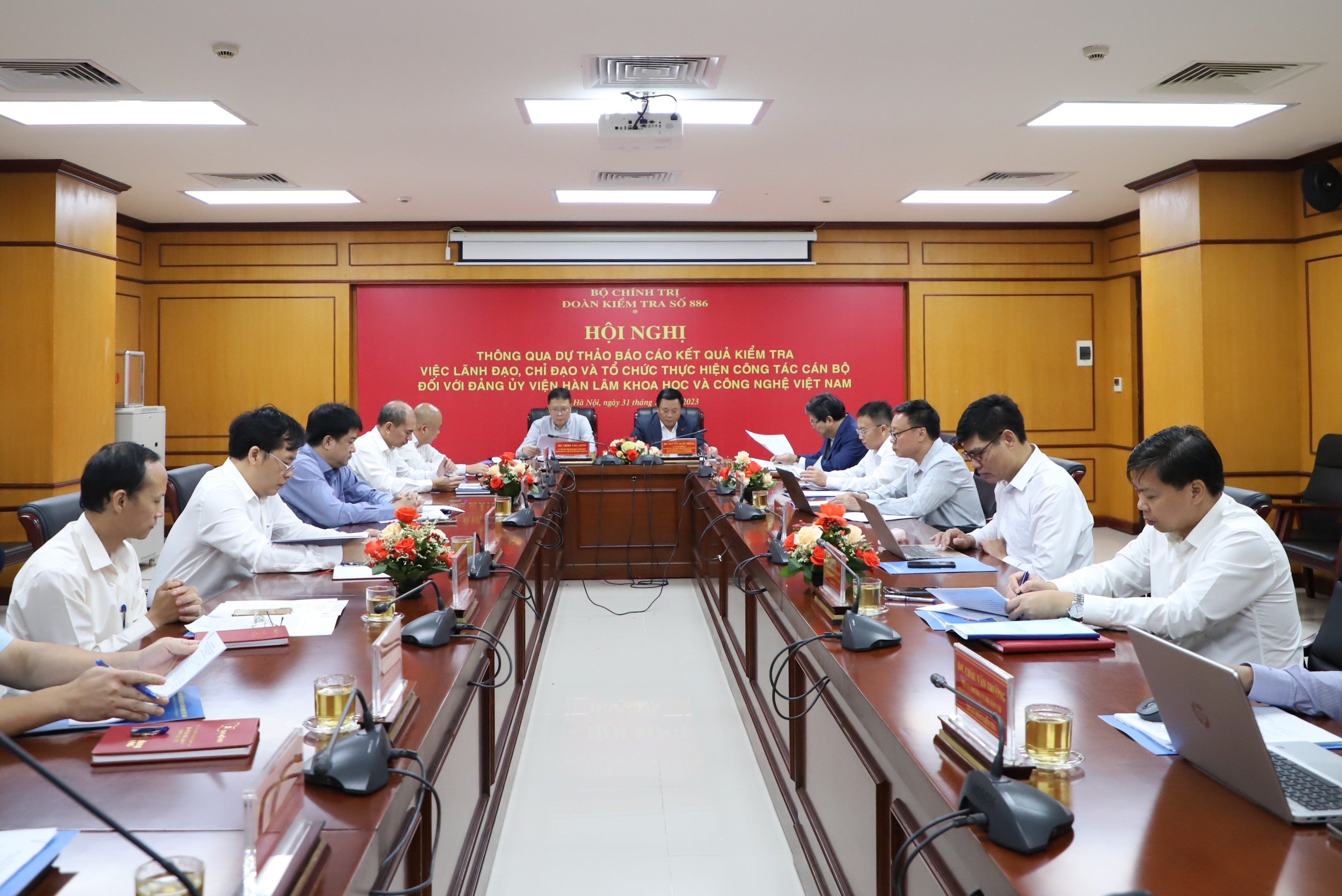 Hội nghị thông qua Báo cáo kết quả kiểm tra việc lãnh đạo, chỉ đạo và tổ chức thực hiện công tác cán bộ đối với Đảng ủy Viện Hàn lâm Khoa học và Công nghệ Việt Nam